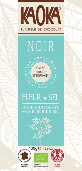 Obrázek Hořká čokoláda Fleur de sel 100 g KAOKA