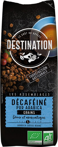 Obrázek Káva zrnková - Bez kofeinu 250 g DESTINATION