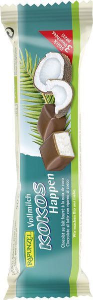 Obrázek Mléčná čokoláda s kokosovou náplní 50 g RAPUNZEL