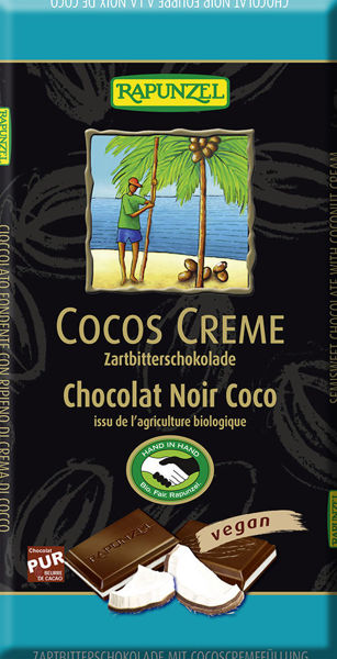 Obrázek Hořká čokoláda s kokosem 100 g RAPUNZEL