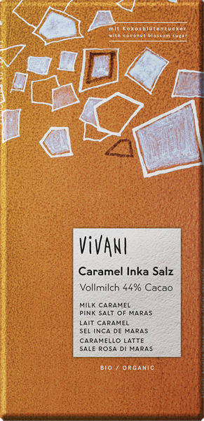 Obrázek Mléčná čokoláda s karamelem a solí 80 g VIVANI