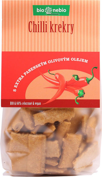 Obrázek Chilli krekry s olivovým olejem 130 g BIONEBIO