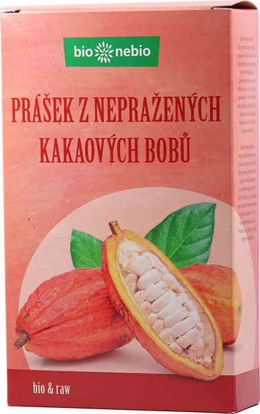 Obrázek Prášek z kakaových nepražených bobů 150 g BIONEBIO