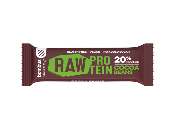 Obrázek Raw proteinová tyčinka Cocoa beans 50 g Bombus