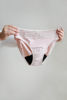 Obrázek Menstruační kalhotky vyšší s krajkou růžové Sayu