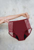Obrázek Menstruační kalhotky Bordó s transparentními boky SAYU