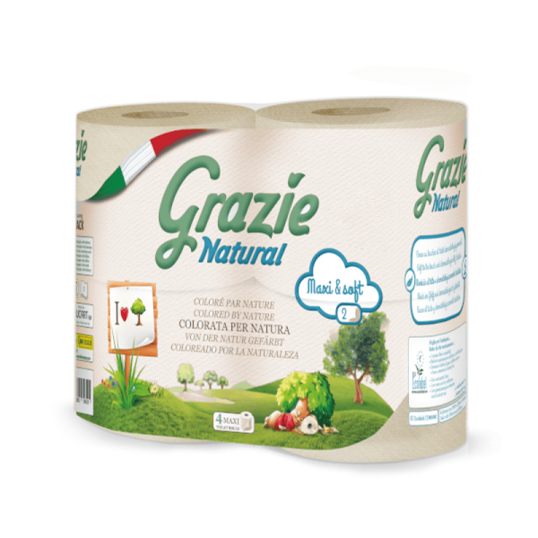 Obrázek Toaletní papír z recyklovaných nápojových kartonů 4 role Grazie