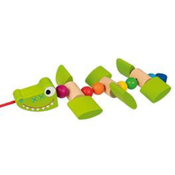 Obrázek Usměvavý krokodýl - tahací hračka na provázku Goki